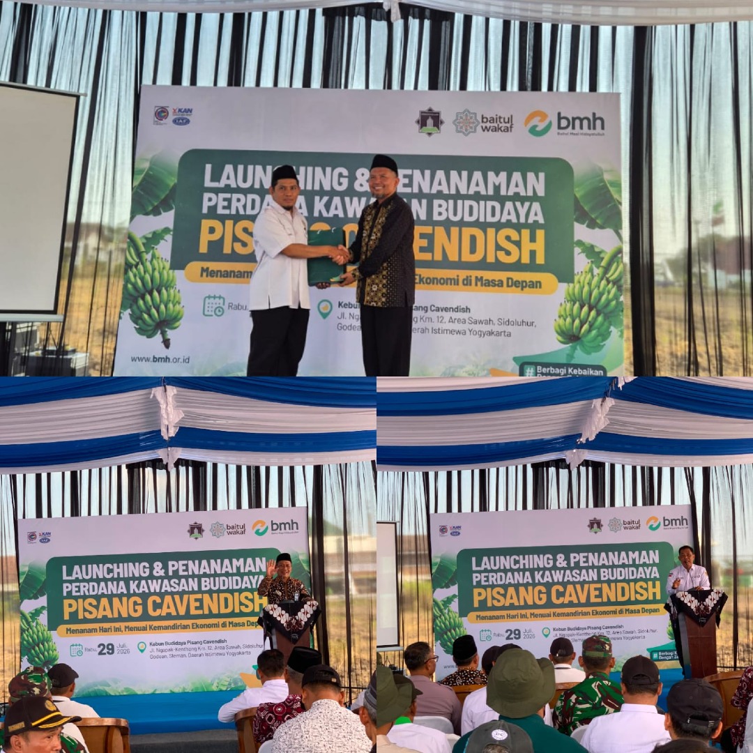 BWI DIY Ikuti Launching Wakaf Produktif Penanaman Pisang Cavendish
