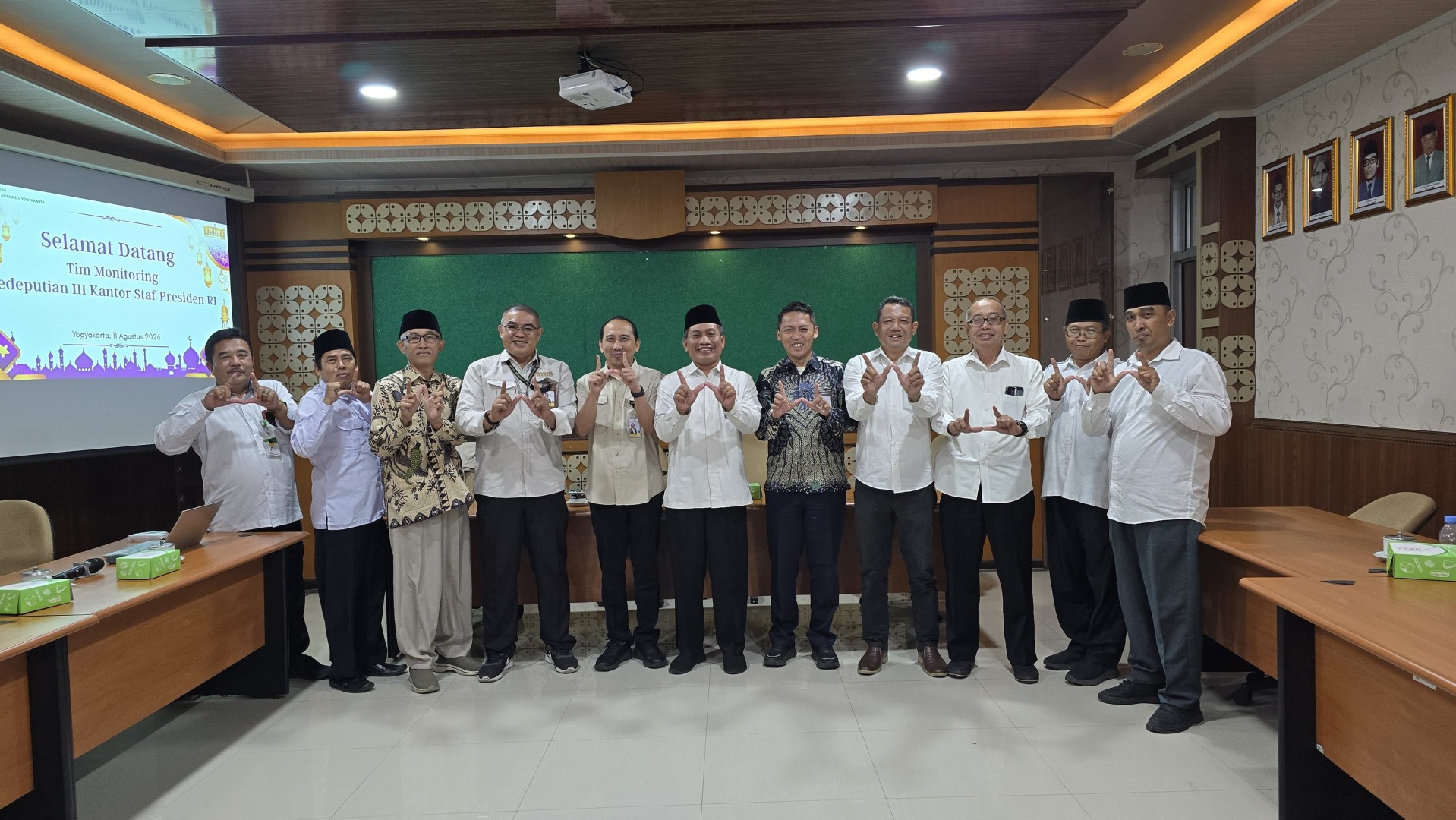 Ketua BWI DIY Ikuti Penerimaan Kunjungan Monitoring Kedeputian III Kantor Staf Presiden (KSP) Republik Indonesia
